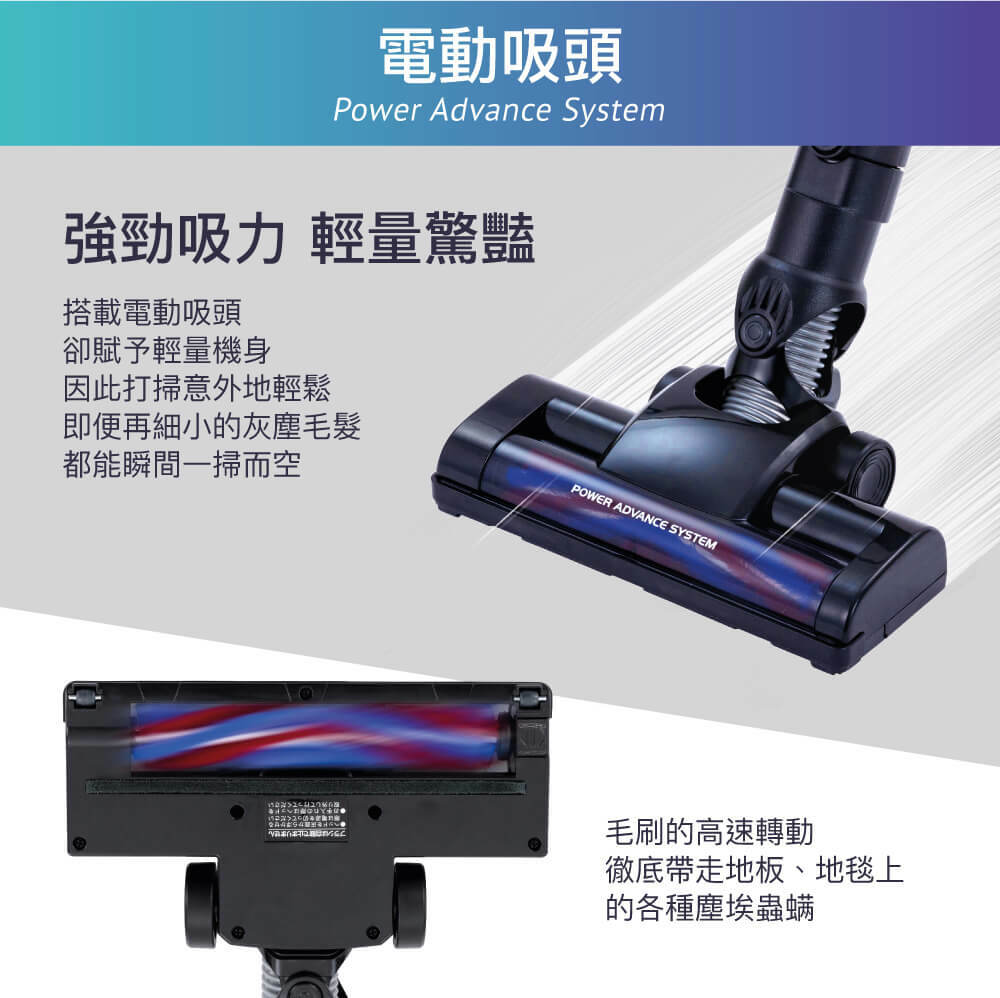 電動吸頭版/氣旋式超輕量無線手持吸塵器 SCD-141P