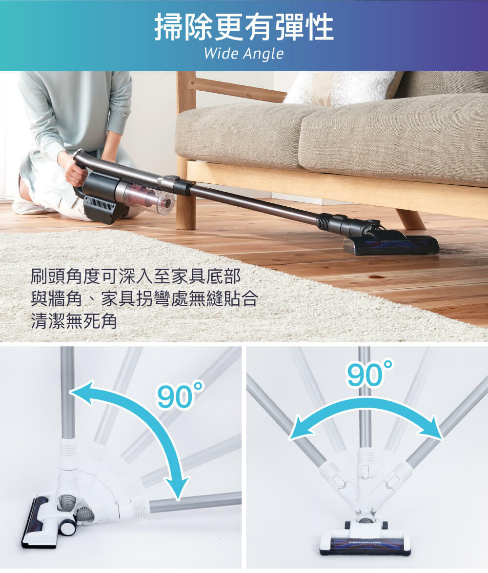 電動吸頭版/氣旋式超輕量無線手持吸塵器 SCD-141P