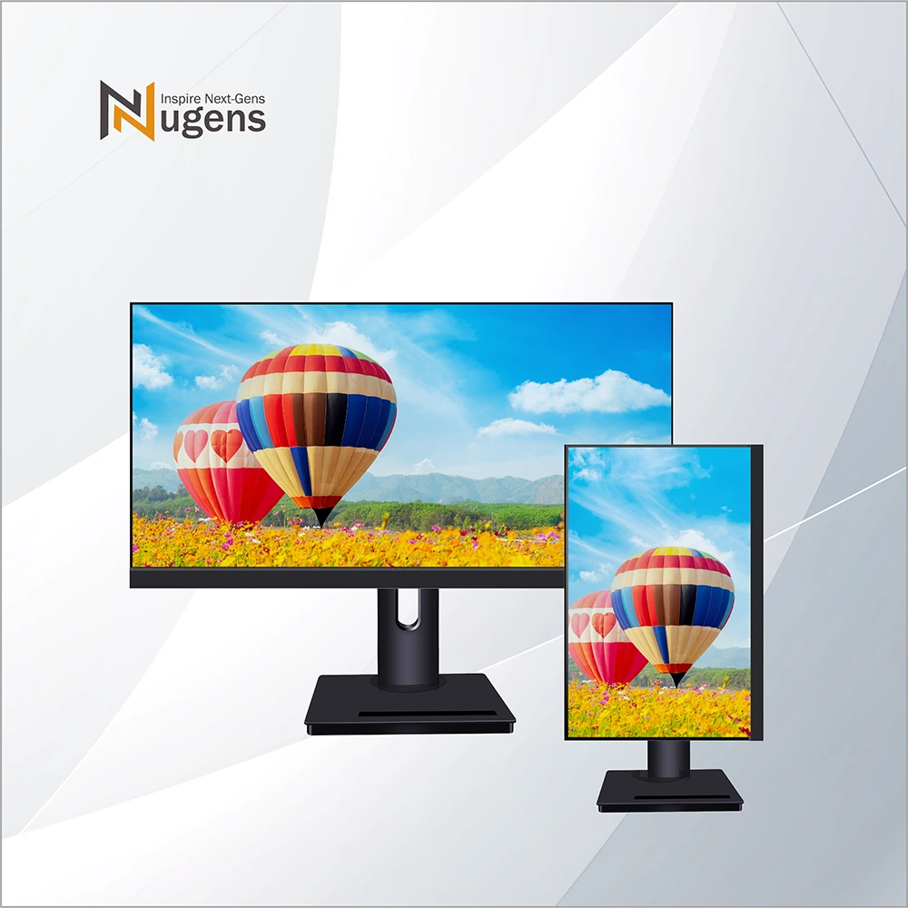 24型美型薄邊可旋式升降液晶螢幕